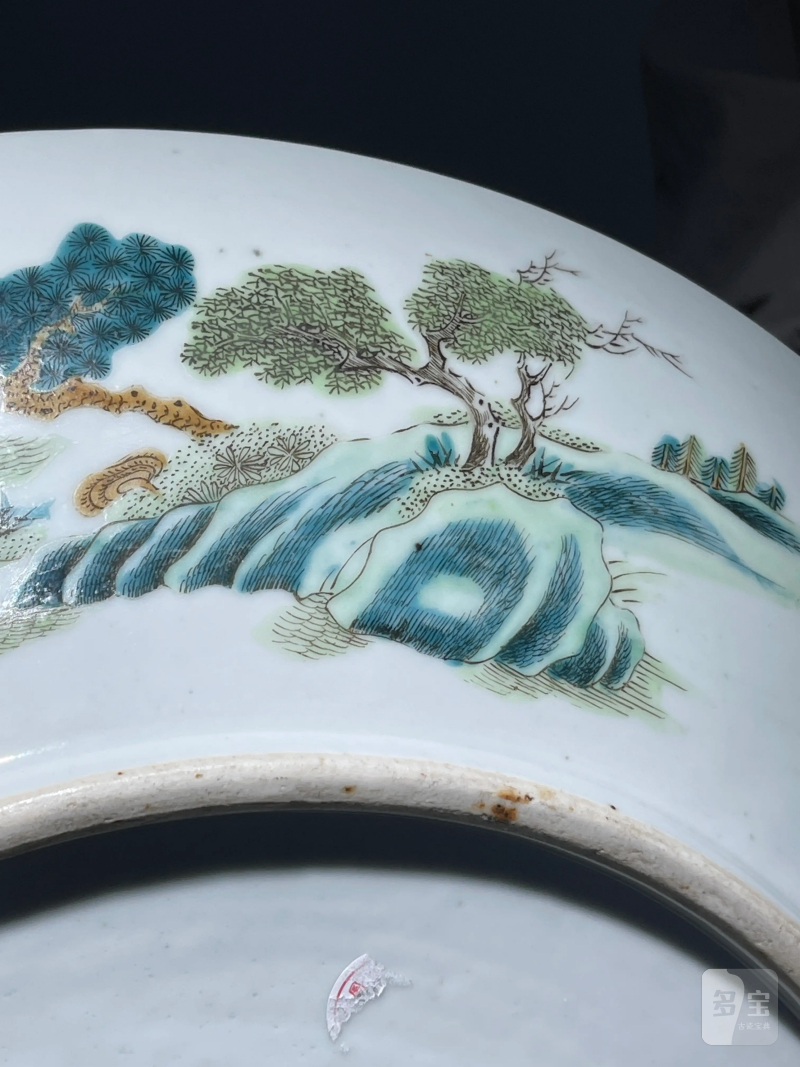 清光绪 粉彩百鹿纹大盘 - 图12